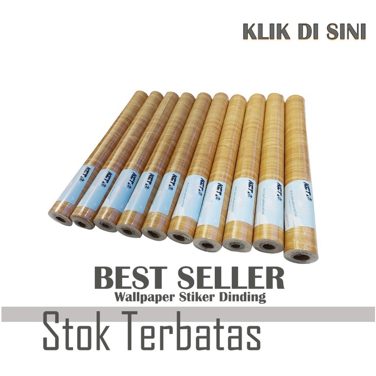 (CUCI GUDANG) Wallpaper Stiker Dinding | Walpaper dinding Kamar Tidur | Wallpaper Kayu Muda Polos (B