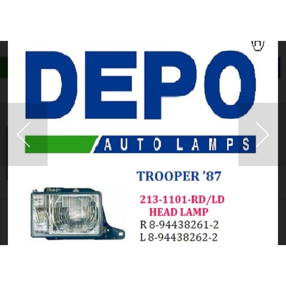 ISUZU TROOPER HEADLAMP LAMPU BESAR