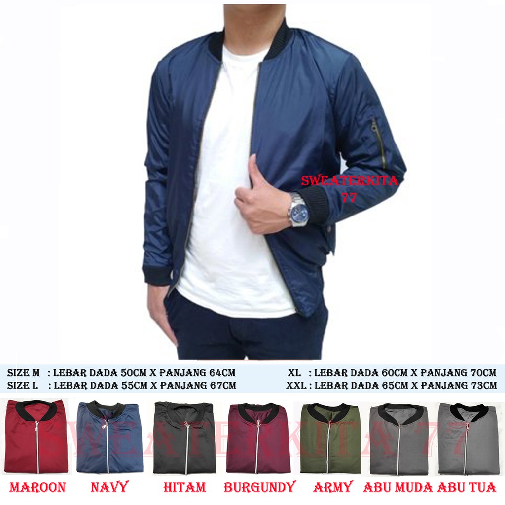 Jaket Bomber Ukuran M L Xl Dan Xxl Shopee Indonesia