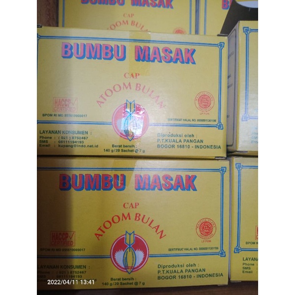 

bumbu masak cap atoom bulan 1 pak