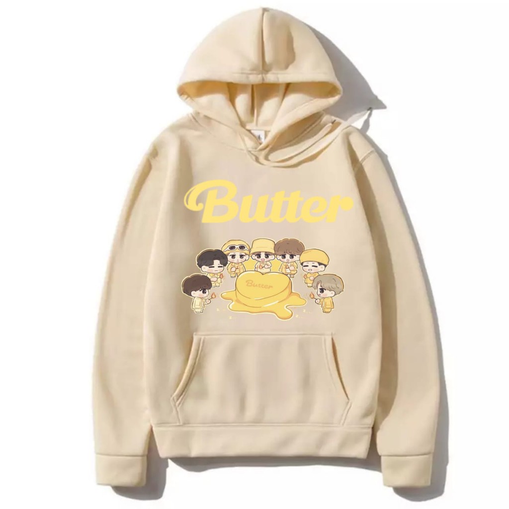 Hoodie KPop BTS Butter Murah Tebal Sweater Butter M XXL Wanita Dewasa Oversize Jaket Hodie Butter Anak Perempuan Jimin Taehyung