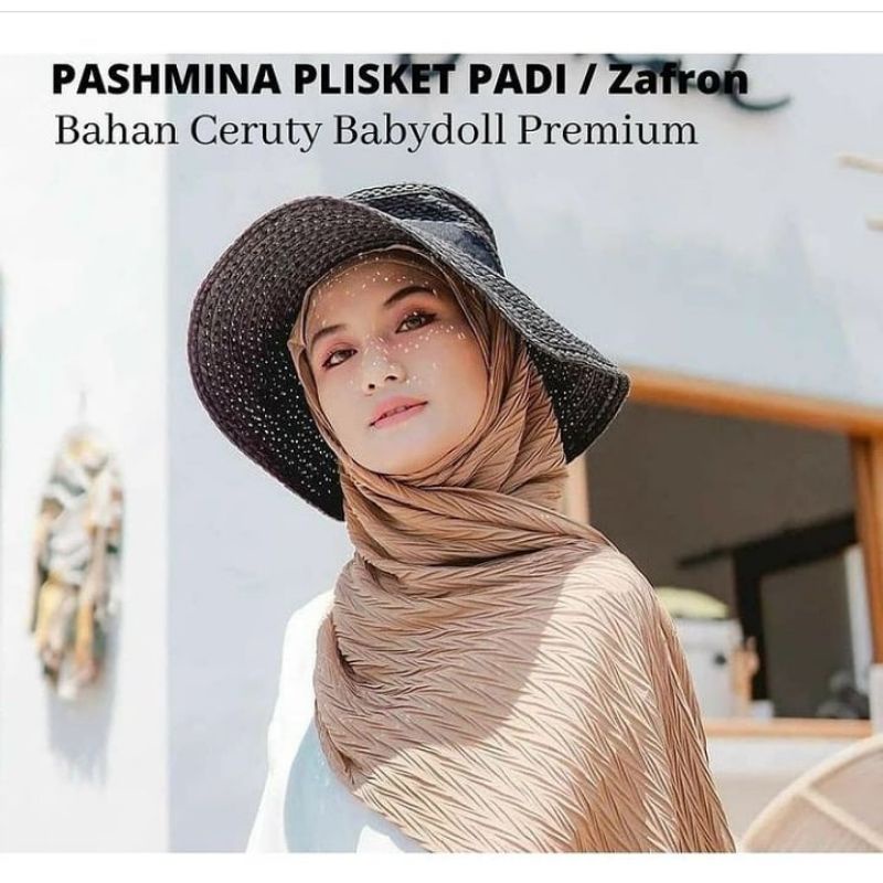 pashmina plisket padi zigzag