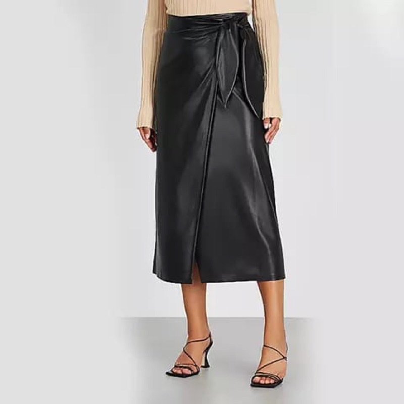 Skirt pareo leather / rok lilit kulit wanita by riseleather.id