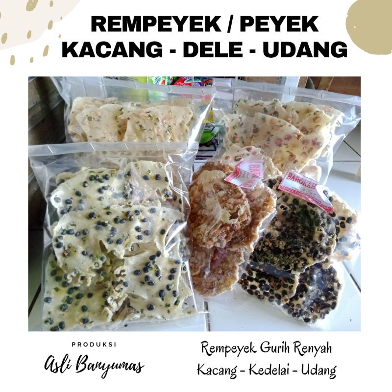 

KERIPIK REMPEYEK / PEYEK KACANG KEDELAI UDANG | KHAS BANYUMAS | HARGA TERJANGKAU | FREE GIFT MIN BELANJA 50K (all item)