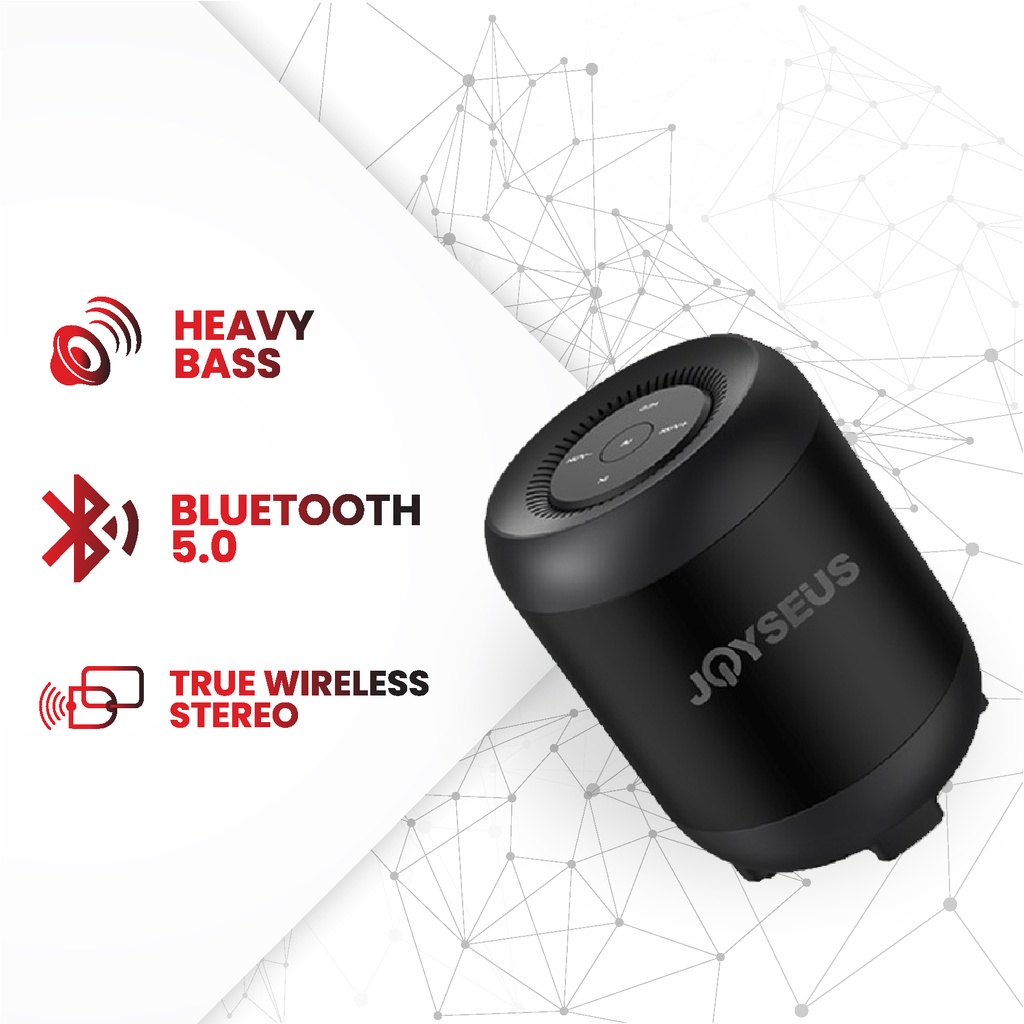 JOYSEUS JS01 Speaker Bluetooth Stereo with Bluetooth 5.0 - Black