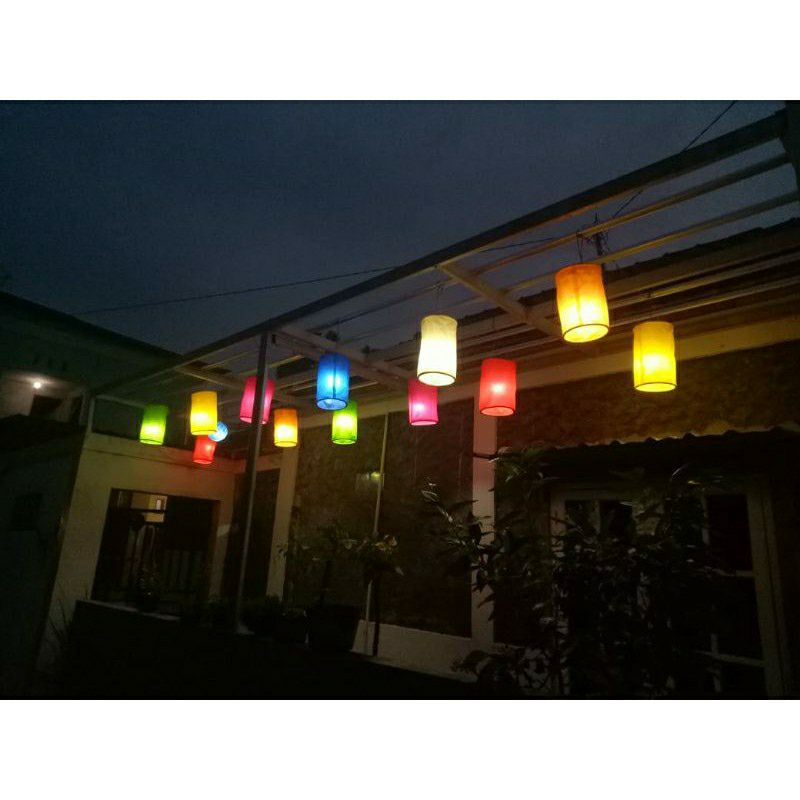 LAMPION GANTUNG LAMPION KAIN TAHAN AIR BISA OUTDOOR ESTETIK