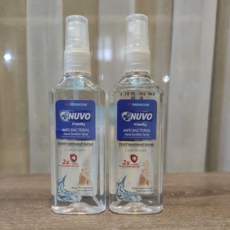 Jual NUVO FAMILY ANTI BACTERIAL HAND SANITIZER SPRAY 85 ML Shopee