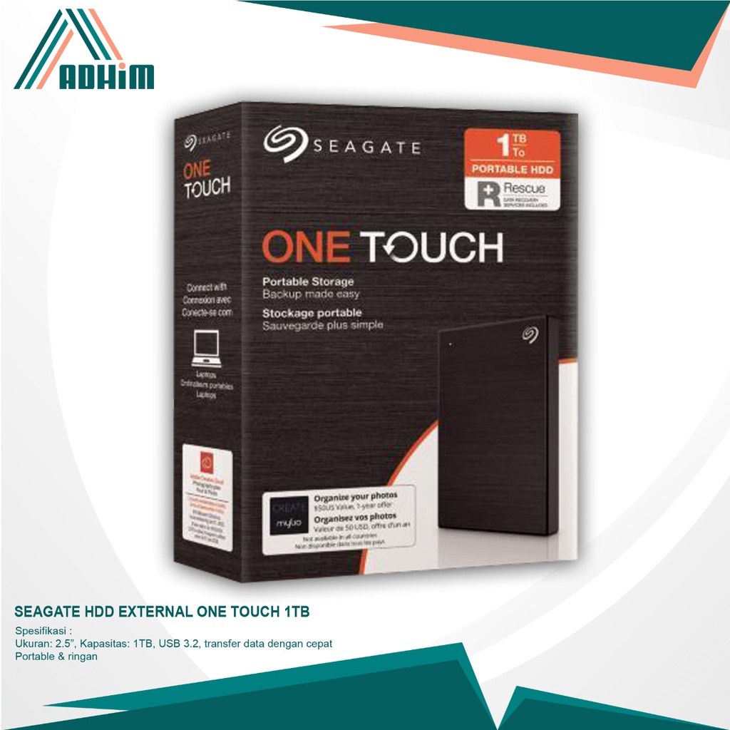 SEAGATE HDD EXTERNAL ONE TOUCH 1TB