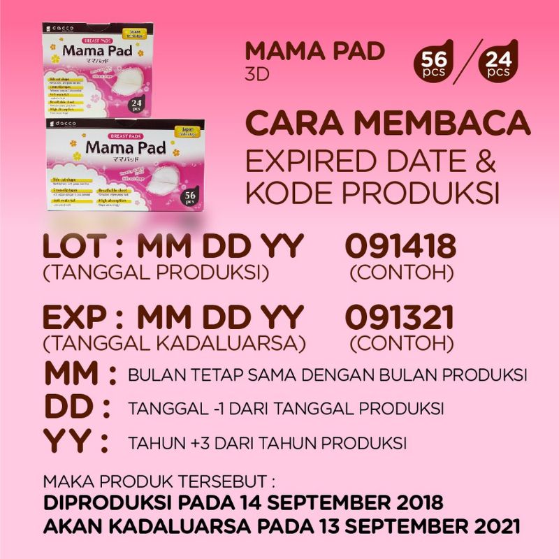 Dacco Mama Pad Breast Pads isi 24 pcs - Penyerap Asi