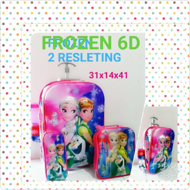 Tas Troli Anak Frozen 2R 6D 4in1