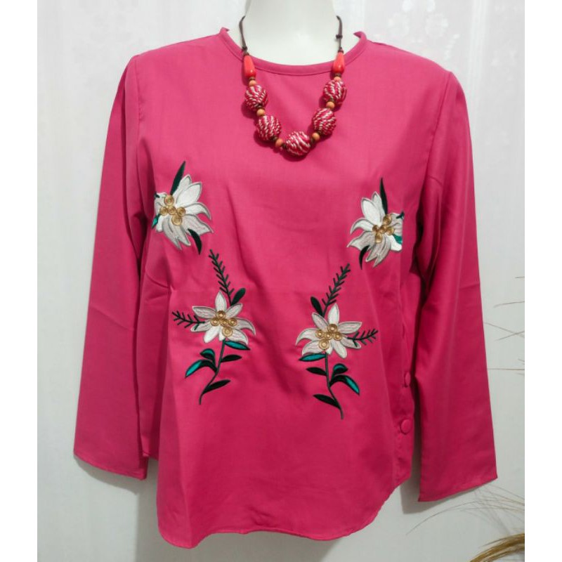 Sale Sale... Blus Bordir Cantik - Pink Fanta