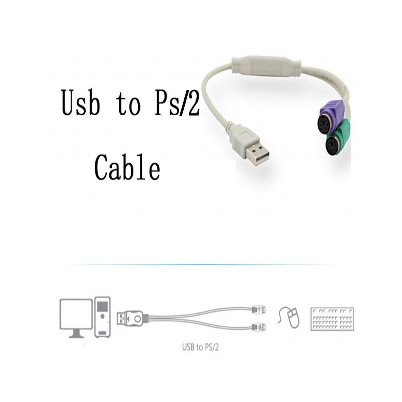 Kabel Konverter USB To PS2 Keyboard &amp; Mouse