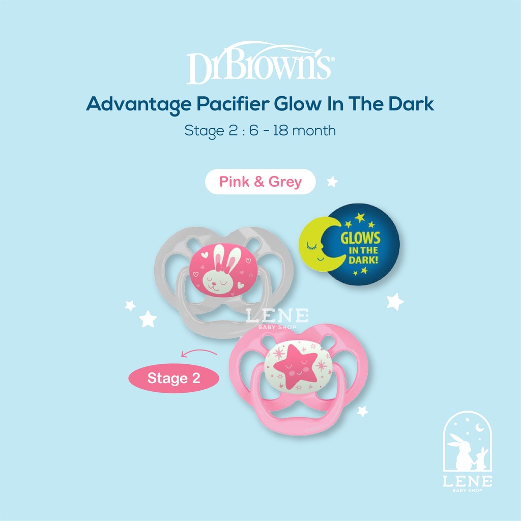 Dr. Brown's Advantage Pacifier Glow In The Dark / Empeng Bayi DrBrown