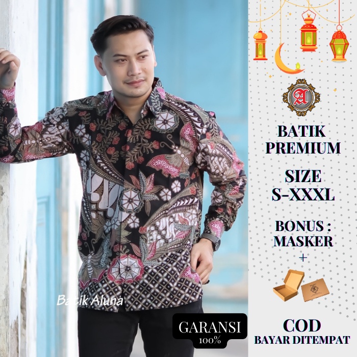 Batik Pria Kemeja Batik Lengan Panjang Baju Batik Terbaik Fashion baju Pria Batik Terbaru Kemeja Baj