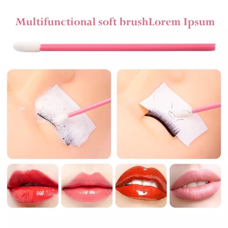 LIP DISPOSABLE (SATUAN) Lip Brush // Kuas Bibir Sekali Pakai // Applicator Lip Gloss Tint Disposable Brush