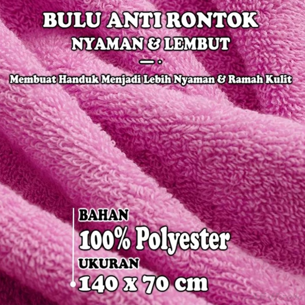 Handuk Mandi Katun Premium H17 Ukuran 70x140 cm - Handuk Jumbo