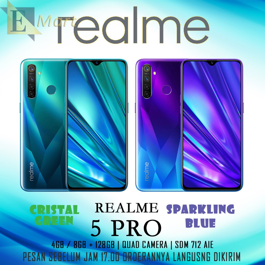 READY STOK I REALME 5 PRO 4GB 8GB RAM 128GB INTERNAL GARANSI RESMI INDONESIA