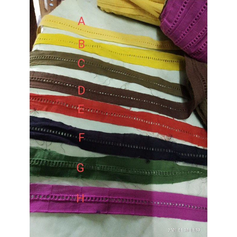 Renda katun masuk pita renda katun renda pita renda bordir renda katun renda kecil renda baju