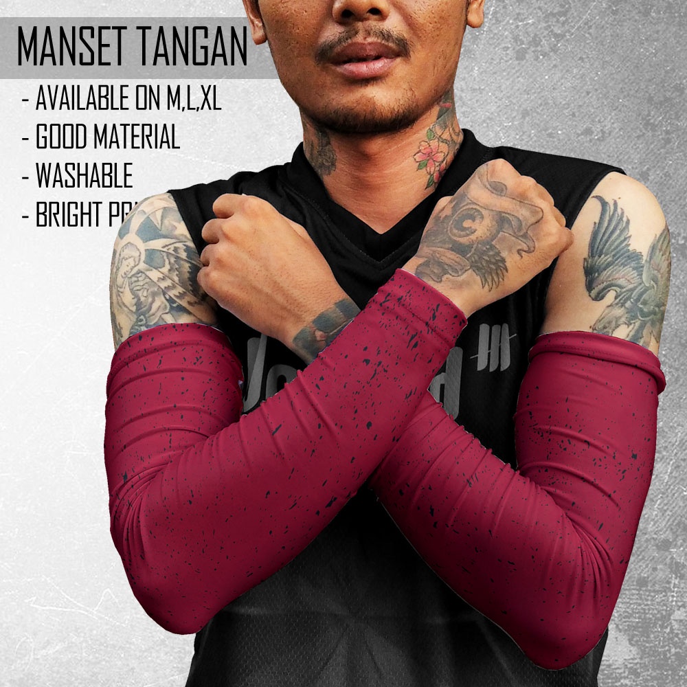 Manset Tangan Arm Sleeve Deker Lengan Pria Wanita Mancing Elastis 248 - Manset Voli