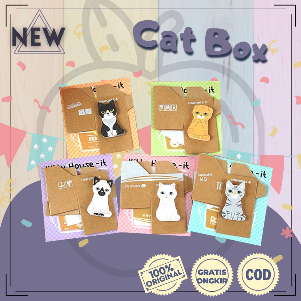 

Pembatas Buku Kucing Stickynote Kertas Tempel Buku Jurnal