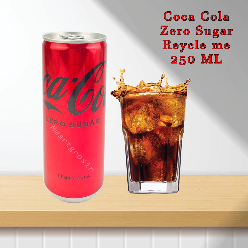 

Coca Cola / Zero Sugar / Reycle me / Kemasan kaleng / Bebas Gula / 250 ML