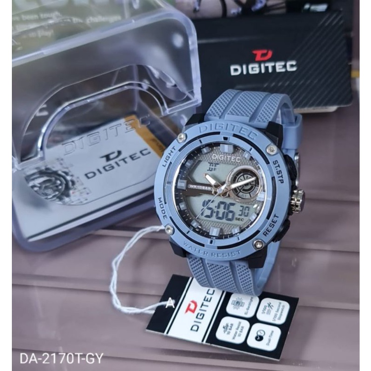 Jam Tangan Pria Digitec Original 2170 Dual Time Tahan Air Gratis Ongkir COD