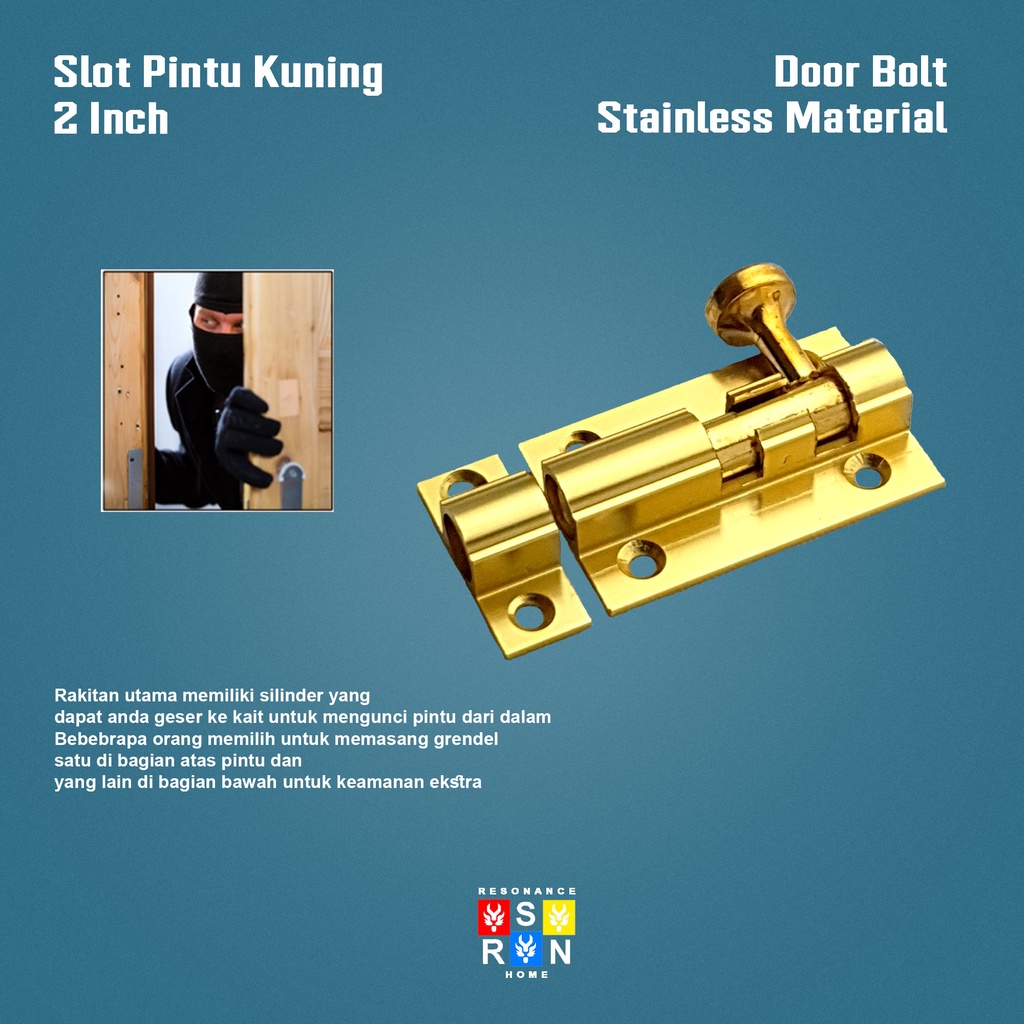 Slot Pintu / Jendela Tebal 2 Inch Kuning Resonance Home