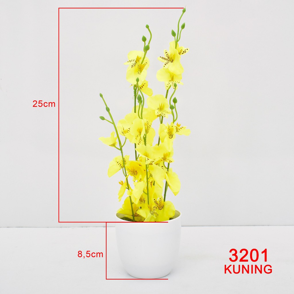 TF11/COD/P3201 BUNGA DEKORASI/BUNGA PLASTIk/BUNGA ANGGREK-2