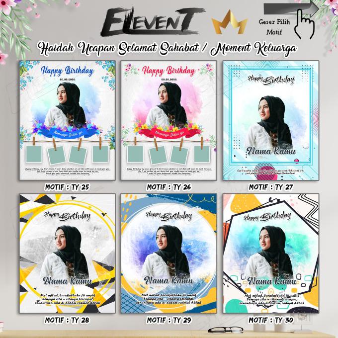 Diskon Bingkai Foto Unik Custom Happy Birthday Graduation Anniversary Murah - Cover
