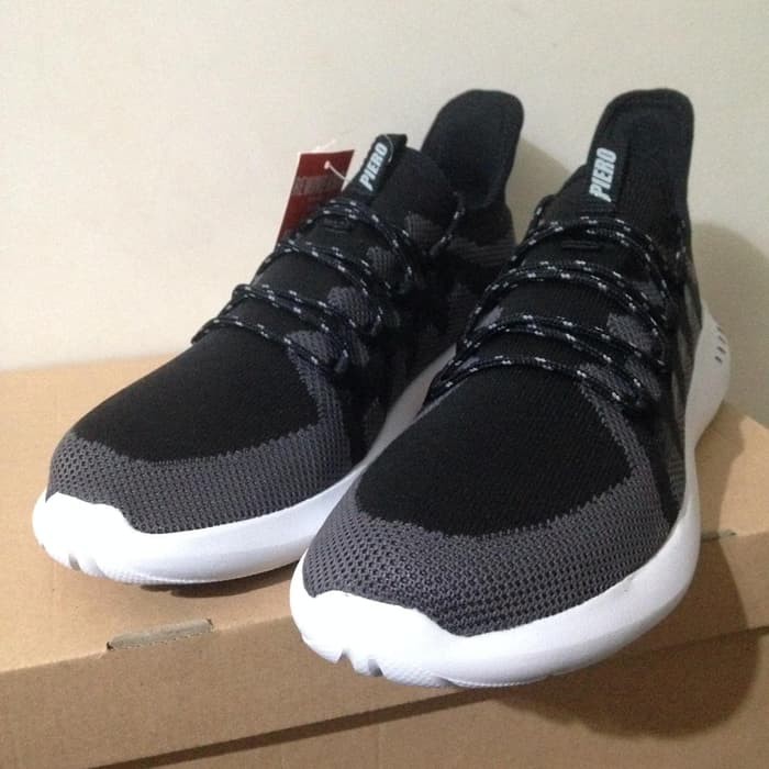 Sepatu Casual Piero Rewind Knit Black White Original