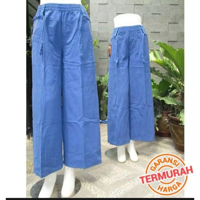 CELANA KULOT WANITA CELANA PANJANG WANITA CELANA  SEMI JEANS KULOT  HIGHTWISE