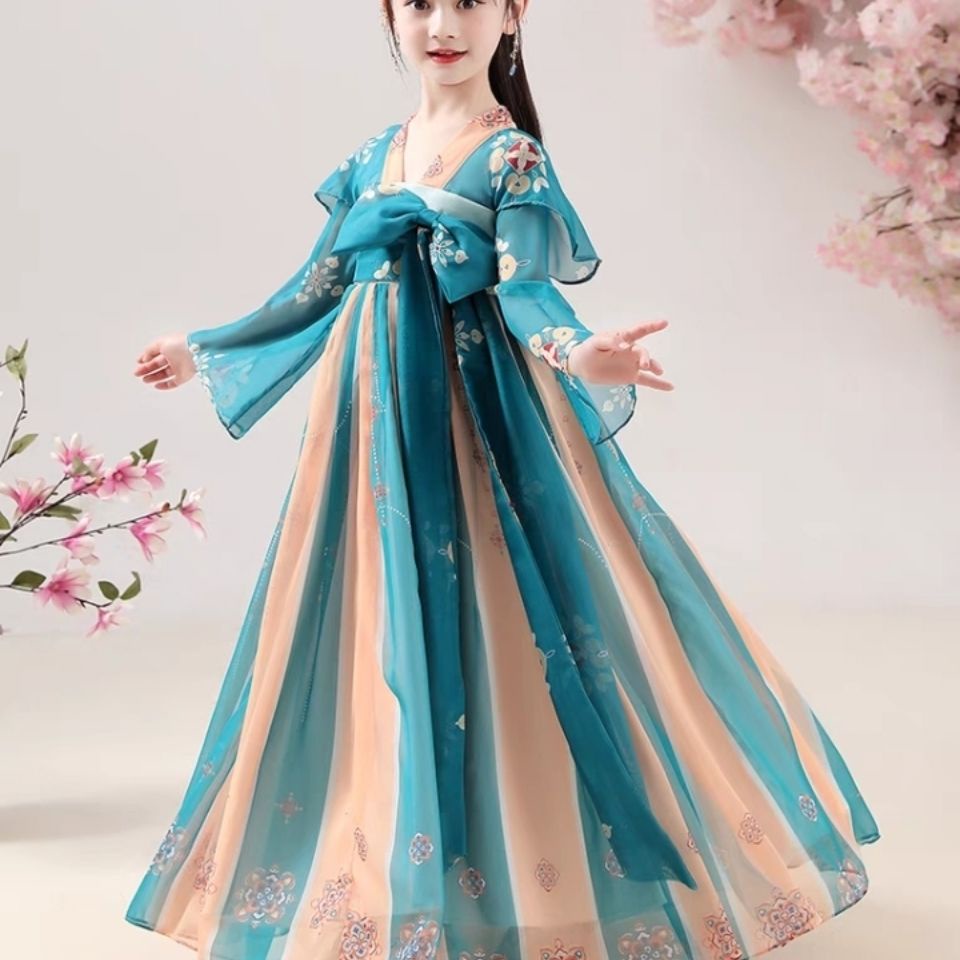 Han girls' ancient clothes super fairy Ru skirt summer dress children's Chinese style elegant ancien