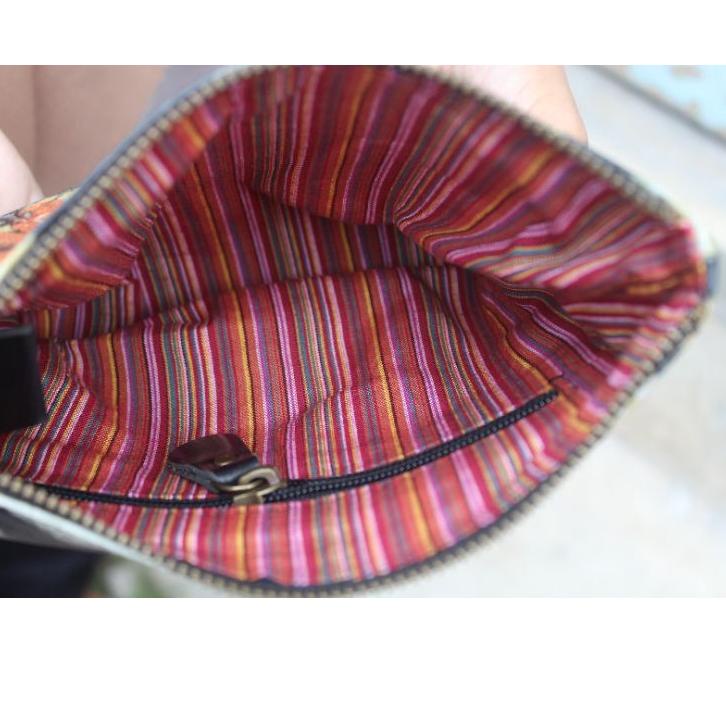 Menarik.. Tas Tangan /POUCH WANITA  KULIT ECOPRINT ANANTIO