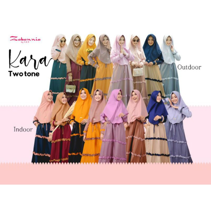 GAMIS SET KARA TWO TONE by ZABANNIA