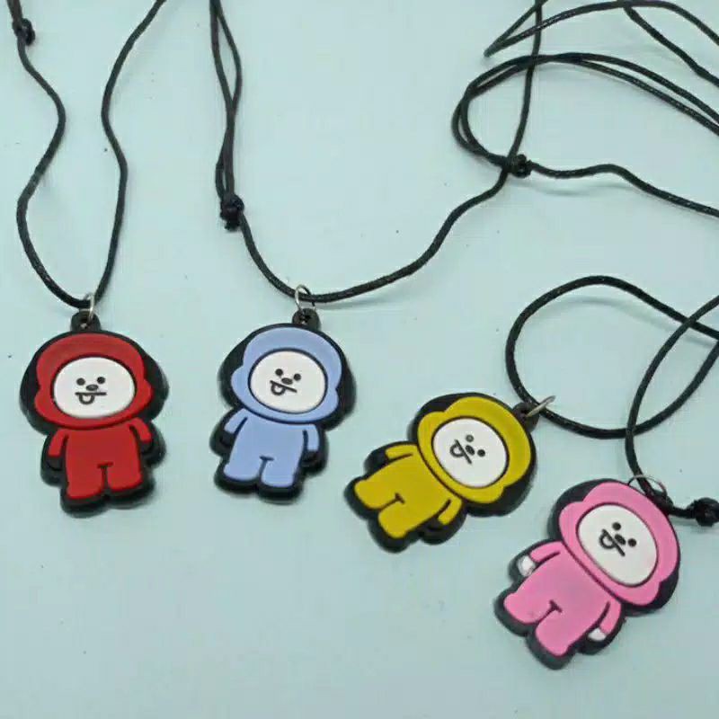 isi 12 pcs kalung bts bt21 tali grosir