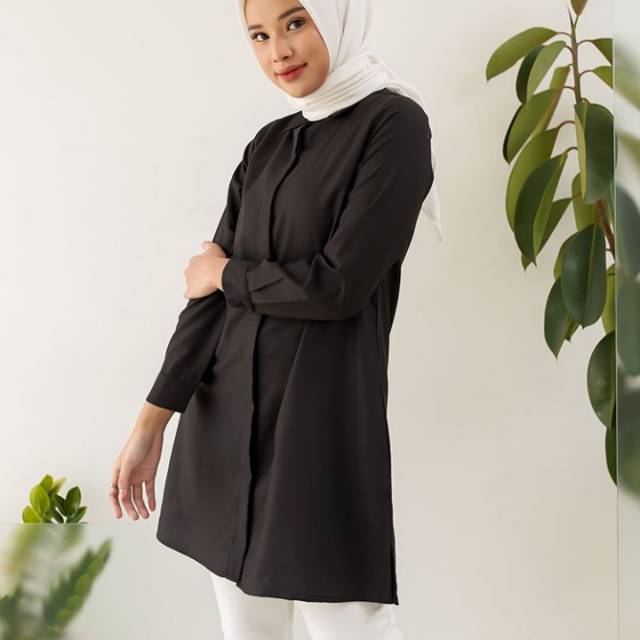 Daily tunik geulis L hitam black
