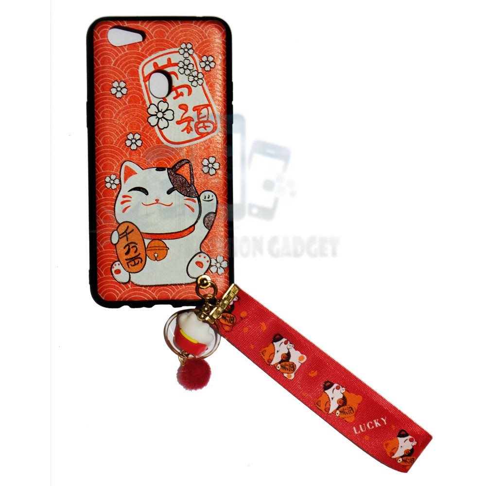 GAMBAR ACAK Anti Crack Case Casing Silikon Oppo A37 Neo 9 A39 A57 A71 A77 F3 F3+ R9S+ F5 Lucky Cat