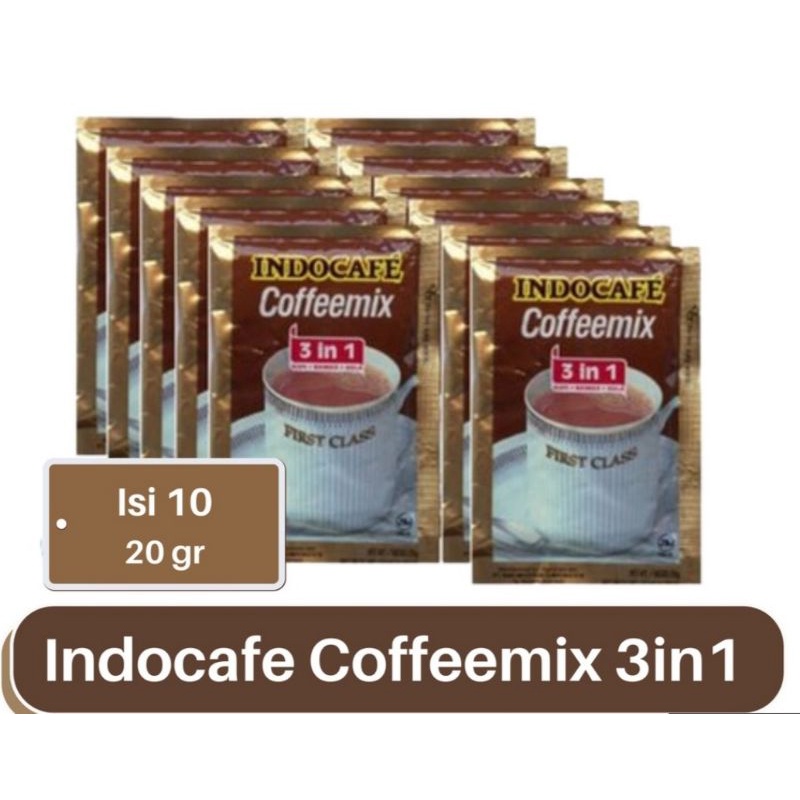 

indocafe coffeemix 20gr 1 renceng 10 sachet