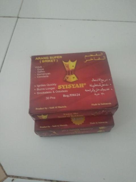 Arang Super Syisyah (briket) Untuk Bakar Dupa Gahru Bukhur