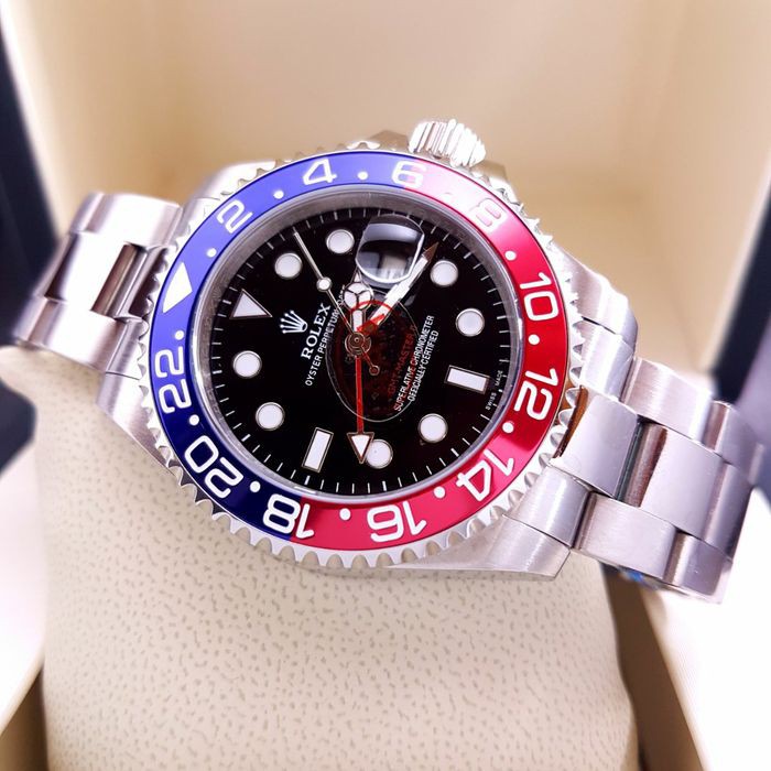 Jam Tangan Pria Mewah Rolex Gmt Master II Pepsi Super Grade AAA