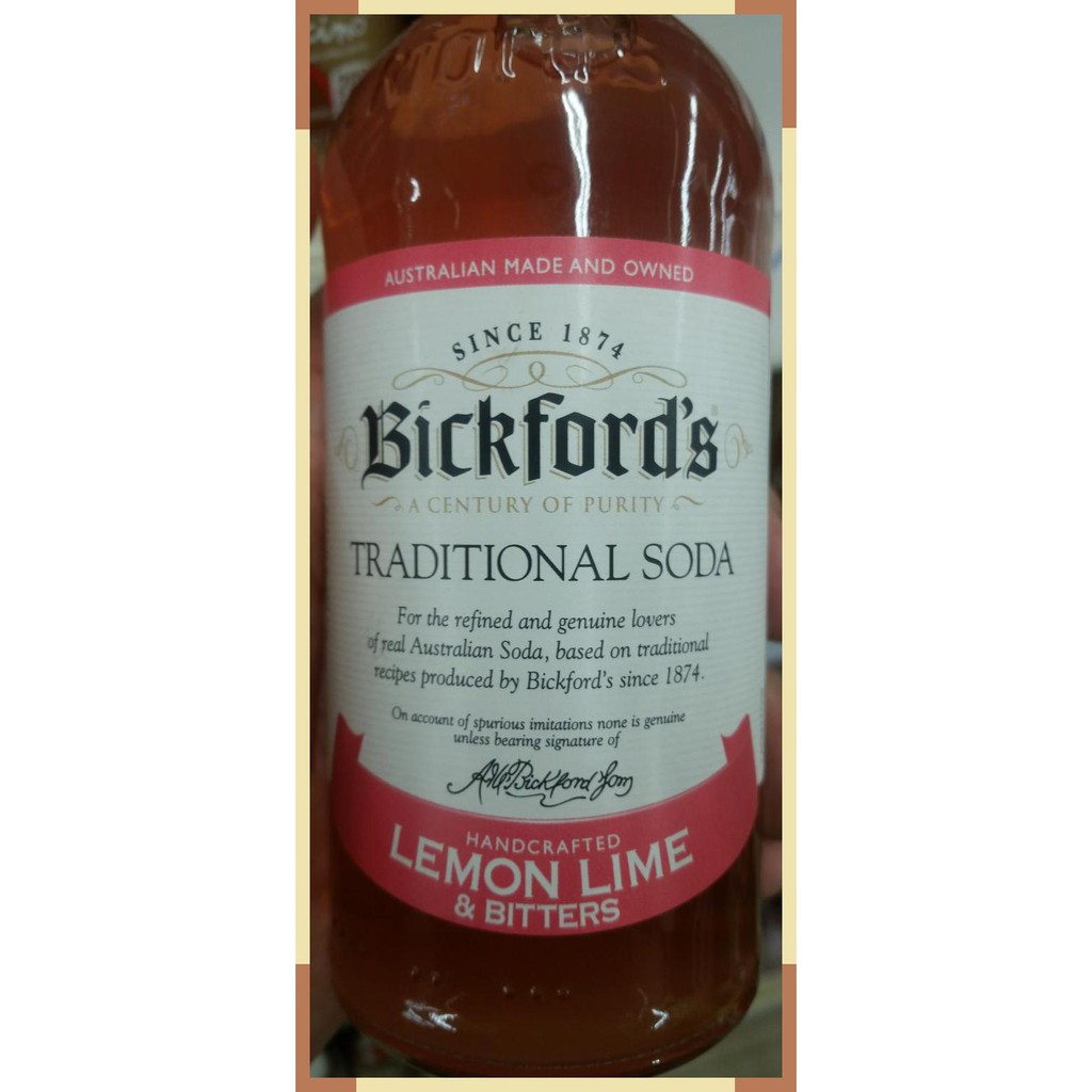 

Bickfords | lemon lime and bitters | 275 ml | product of Australia