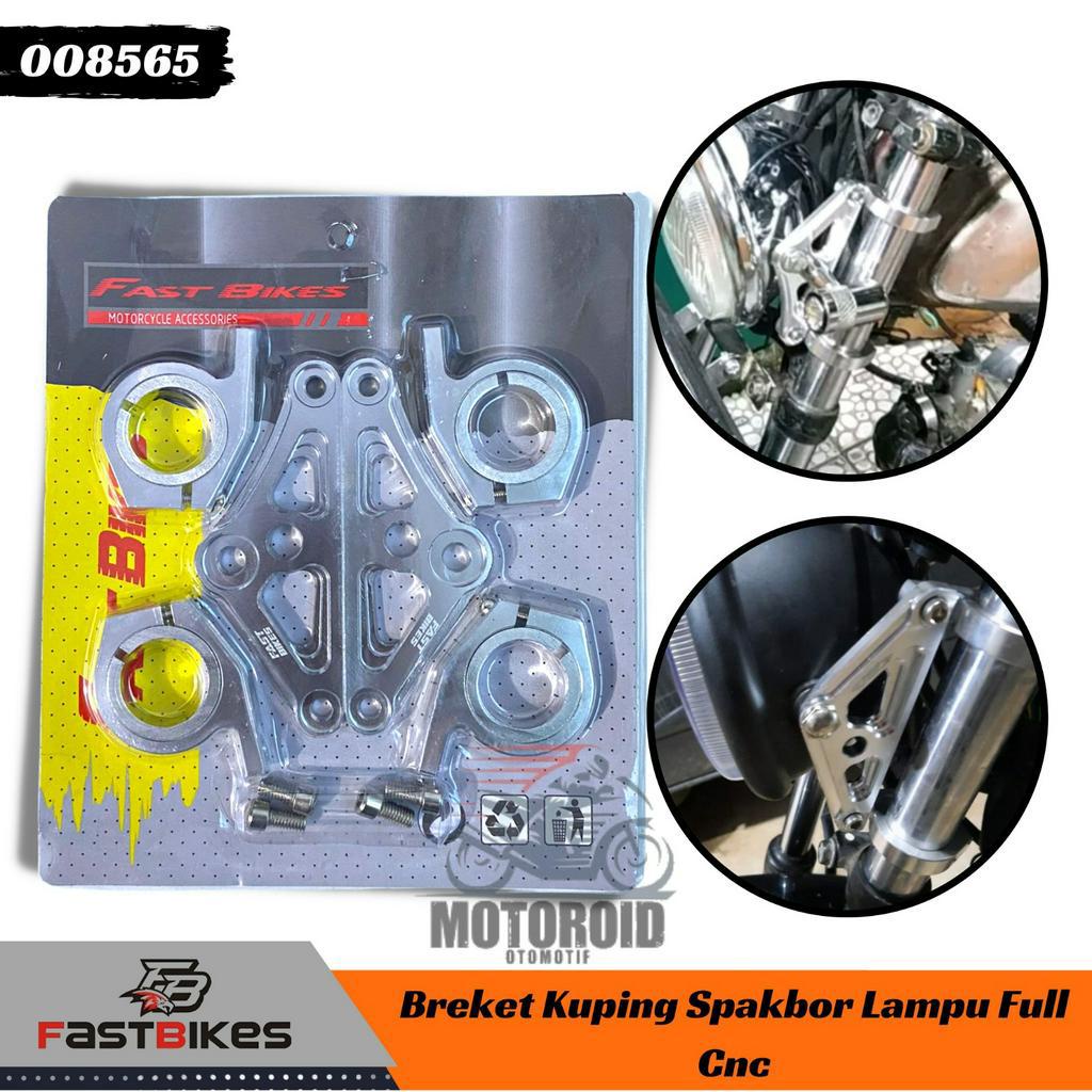 Breket Kuping Spakbor Fastbikes dudukan headlamp rx king harley vixion cb Lampu Full Cnc