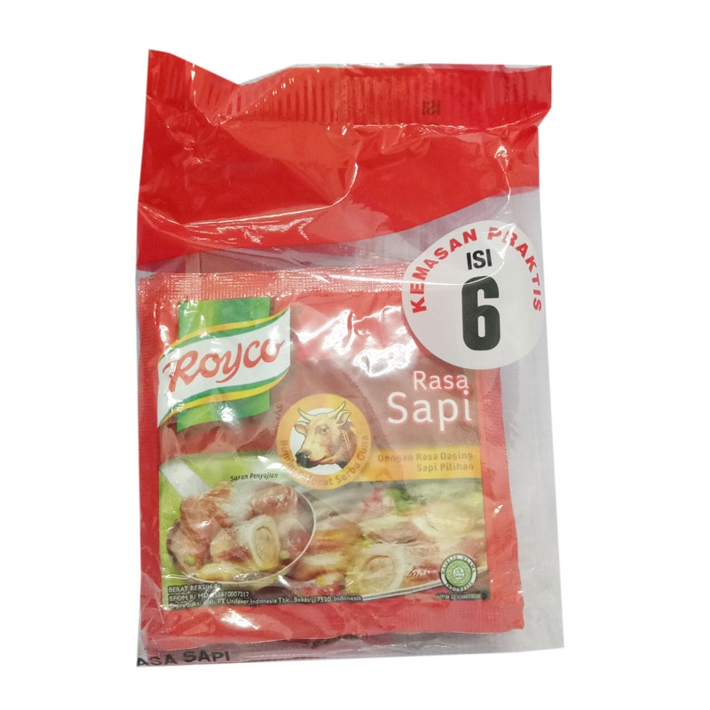 

Royco Bumbu Kaldu Sapi Pack 6X9Gr