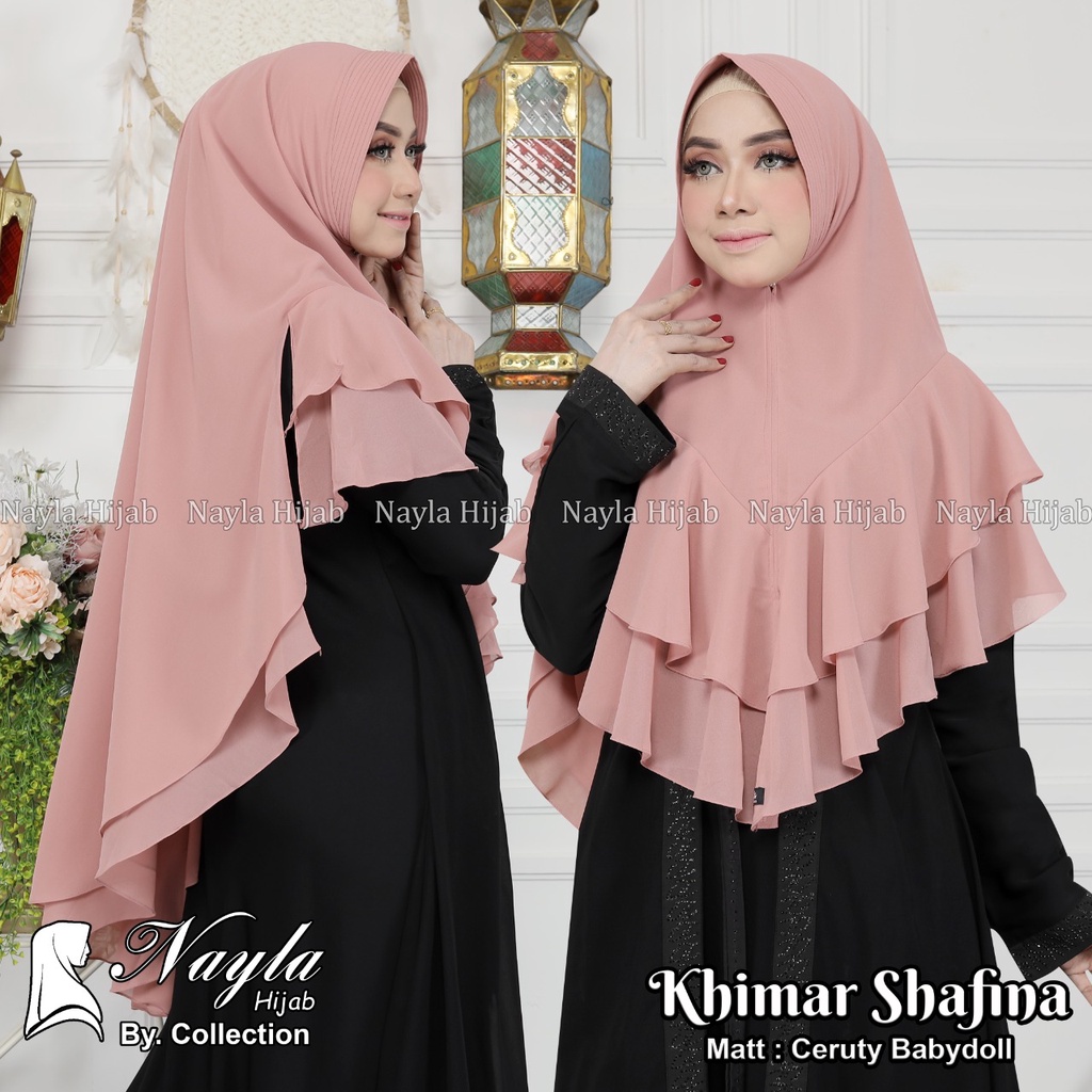 KHIMAR SHAFINA CERUTY BABYDOLL KERUDUNG CERUTY JUMBO ORIGINAL BY NAYLA HIJA'B