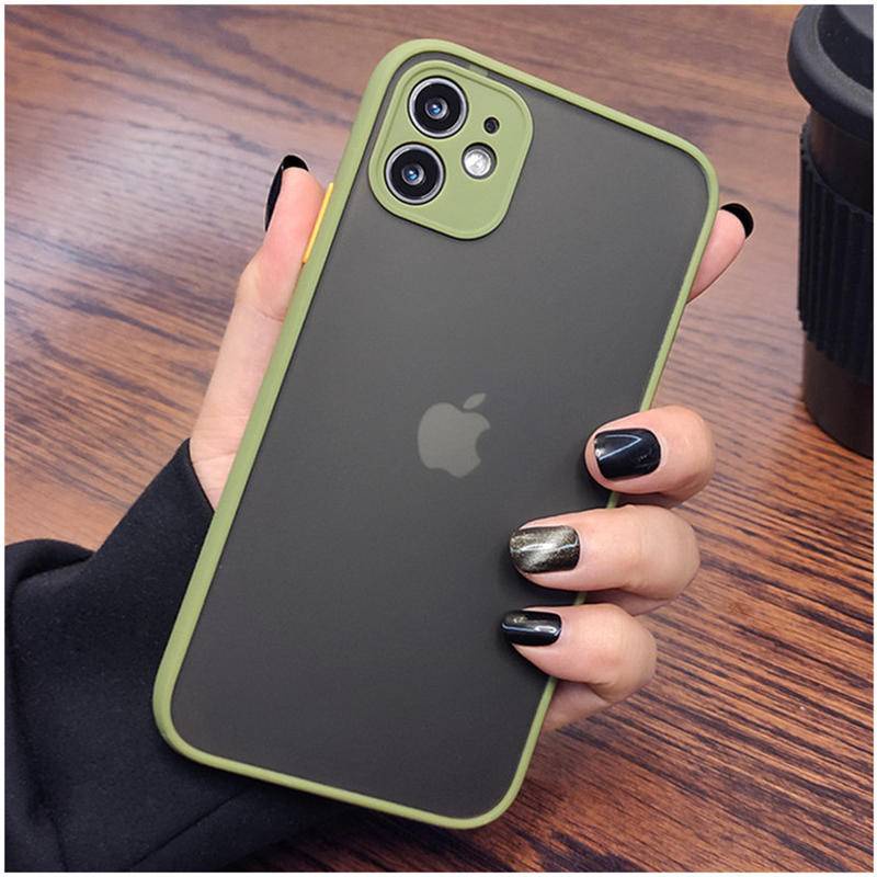 Case Bumper Silikon Matte Transparan Shockproof Cover iPhone SE 2022 2020 6 6S 7 8 Plus 13 12 Mini