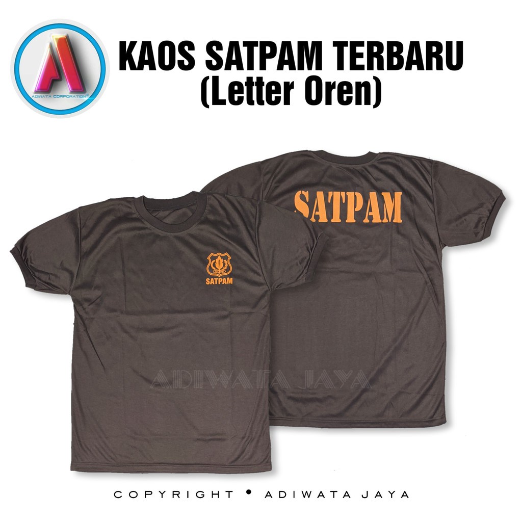 Baju Kaos Security Satpam Securiti Sekurity Sekuriti Lengan Tangan Pendek Terbaru / Tulisan Oren