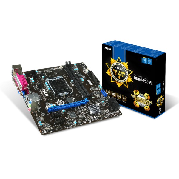 MSI H81M-P33 (DVI) (LGA1150, H81, DDR3)