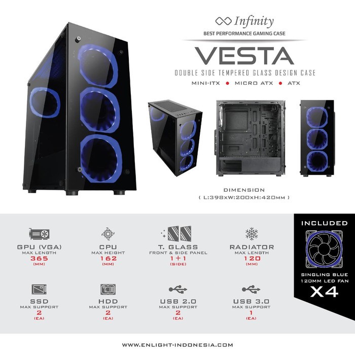 Casing Infinity VESTA - Casing Gaming Infinity Vesta