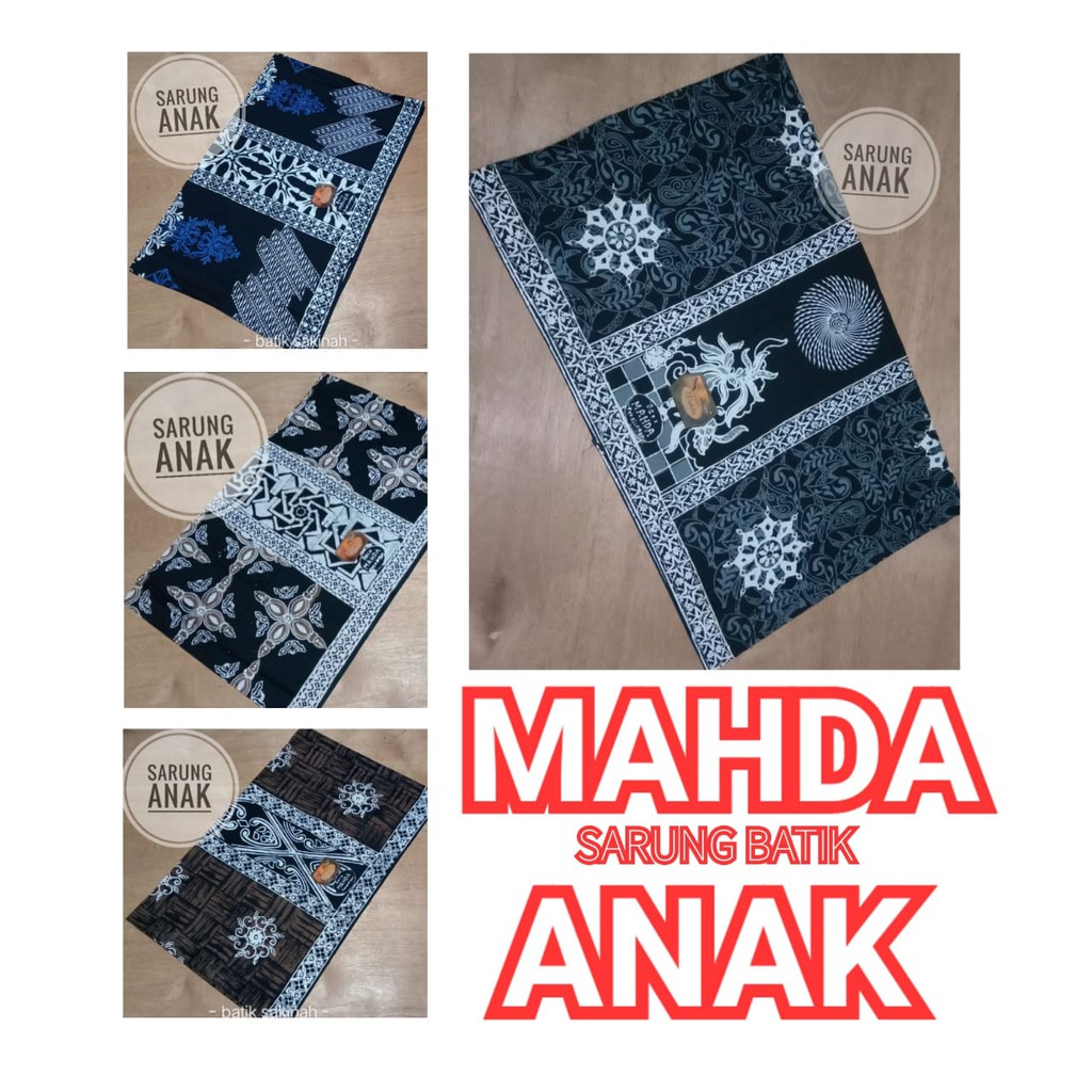 PROMO AKHIR TAHUN  SARUNG MAHDA ANAK / SARUNG BATIK CAP ANAK / BATIK ELHADI
