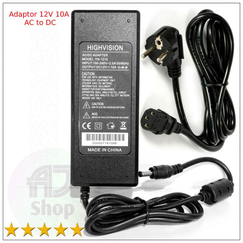 Adaptor 12V 10A AC to DC